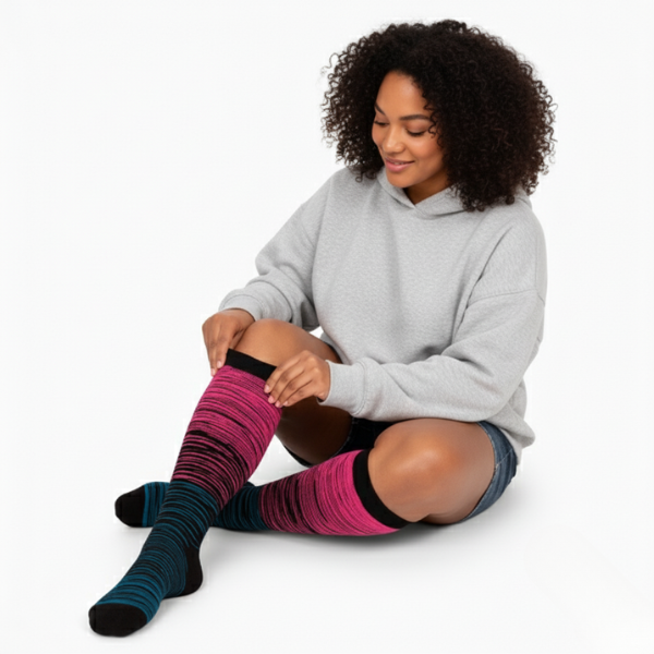 Conforty™ Stripes - Wide Fit Compression Socks For Pain Relief